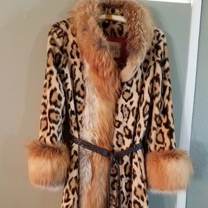 Vintage 1960's faux leopard coat